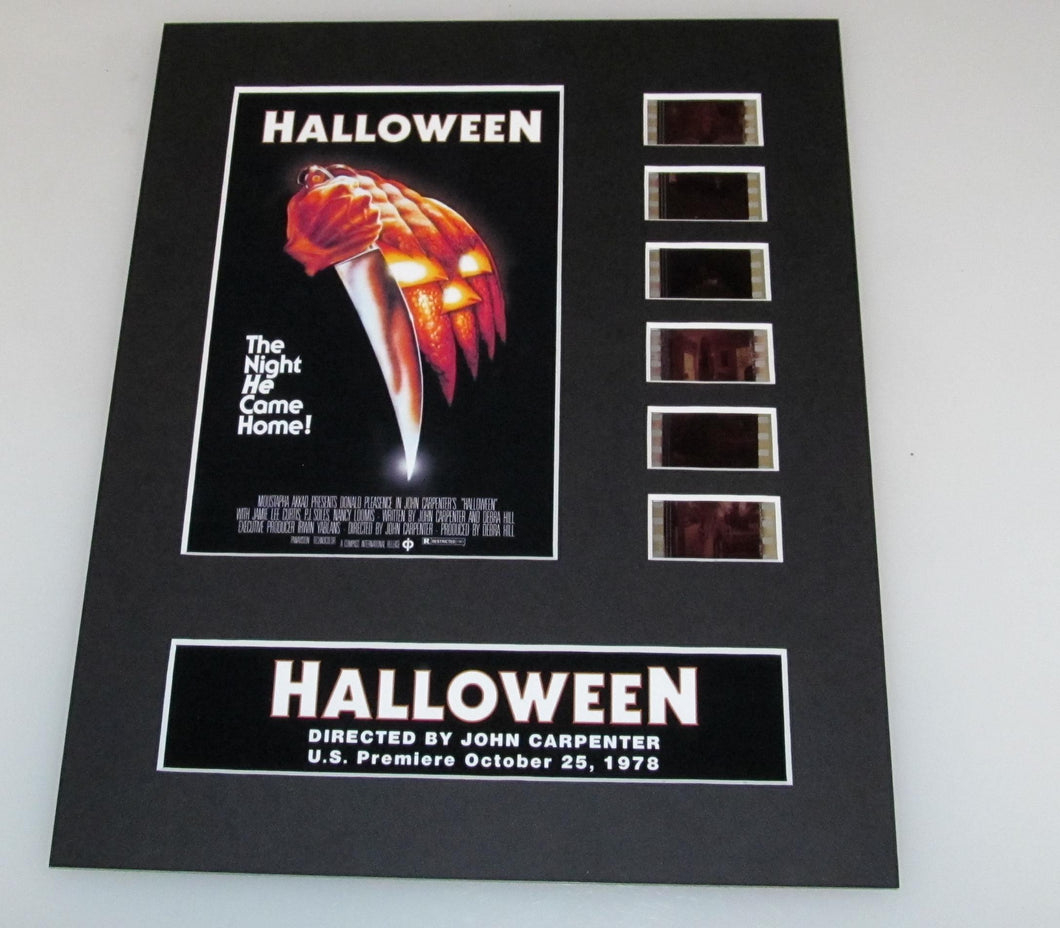 HALLOWEEN 1978 Jamie Lee Curtis 35mm Movie Film Cell Display 8x10 Presentation Horror